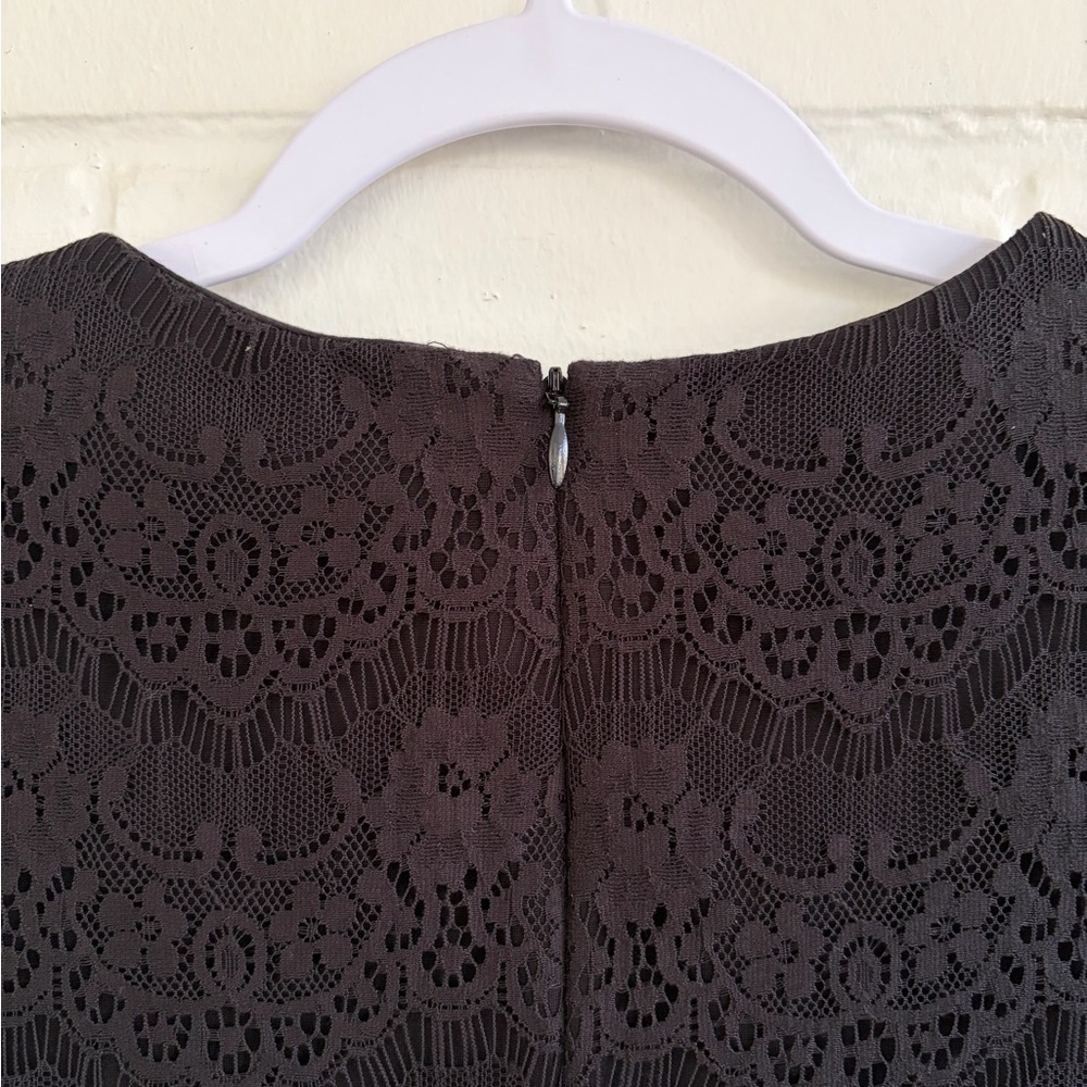 Erin Fetherston Drop Waist Lace Hepburn Dress in Black - Picture 8 of 9
